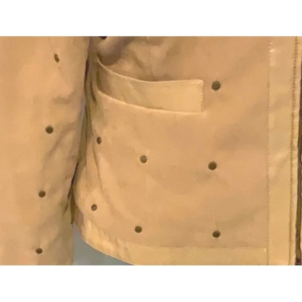 Doncaster Women's Quilted Faux Suede Gold Rivet‎ Studded Jacket zip up size 10